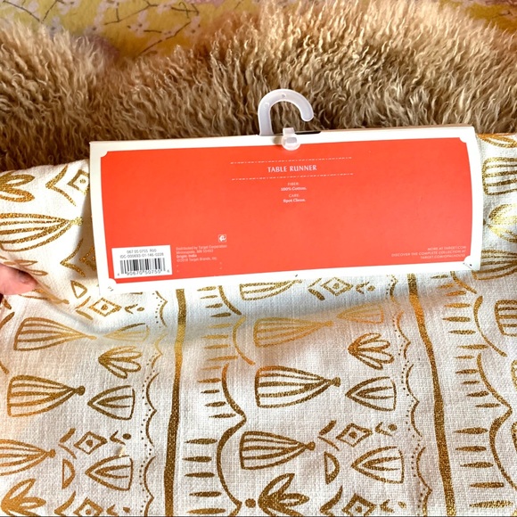 Opalhouse Holiday Opalhouse White Gold Metallic Table Runner Poshmark